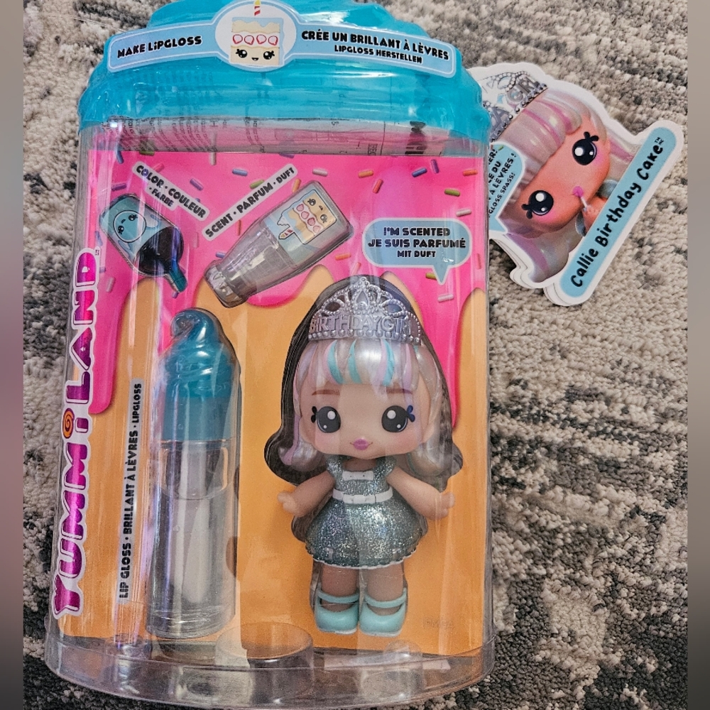 2 For $30 Yummi-Land Callie Birthday Cake Lip Gloss Doll